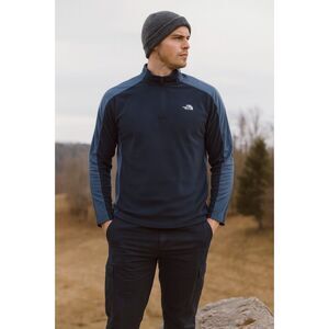 THE NORTH FACE Black Gray 1/4 Zip Up Active Hiking Jacket   Mens Size XL